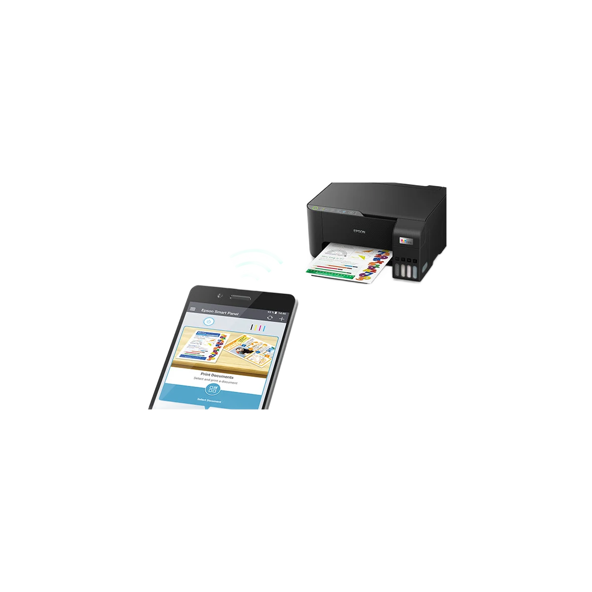 Epson Ecotank L3252 A4 Wifi All In One Ink Tank Printer, view 2