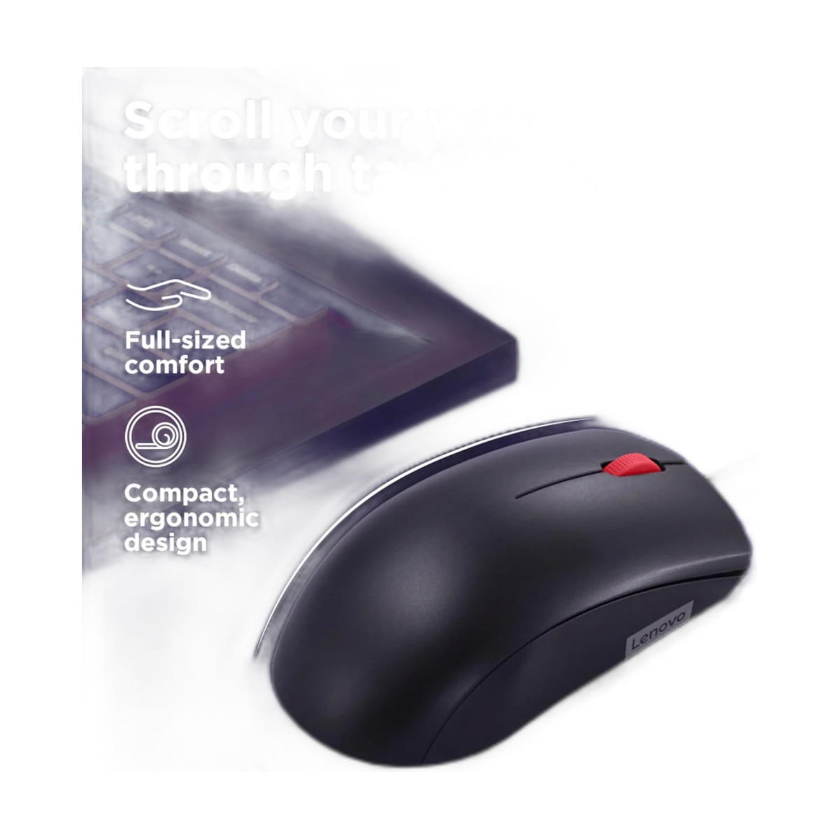 Lenovo 120 Wired Mouse, view 3