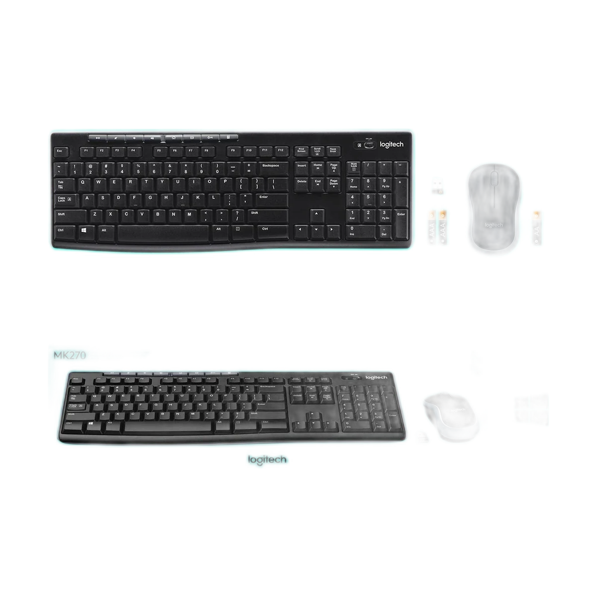 Logitech Wireless Combo MK270, view 3