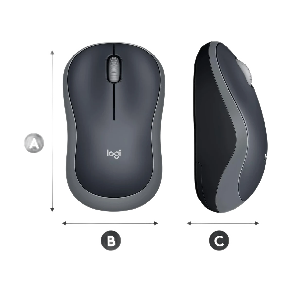 Mouse Logitech M185, view 3
