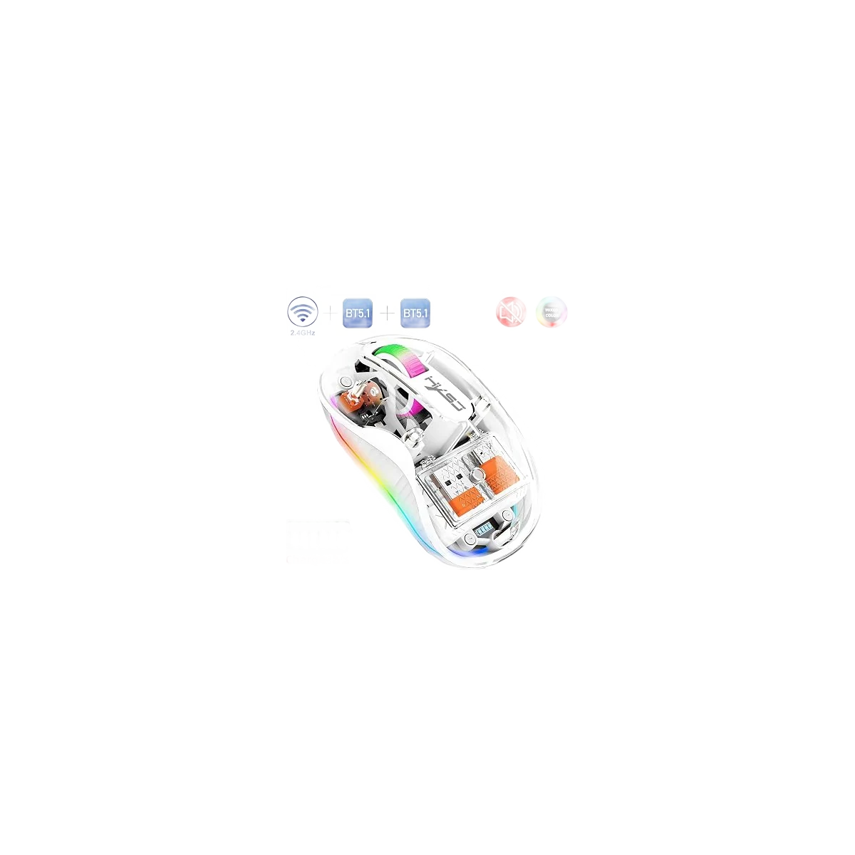 Transparent Wireless Mouse M333, view 3