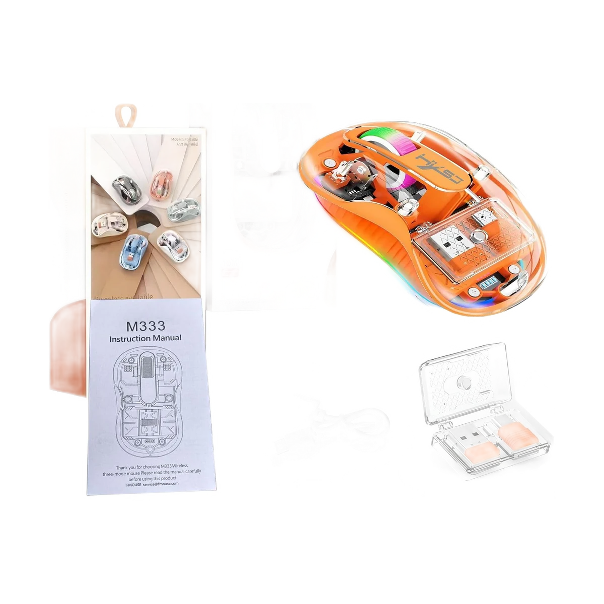 Transparent Wireless Mouse M333, view 4