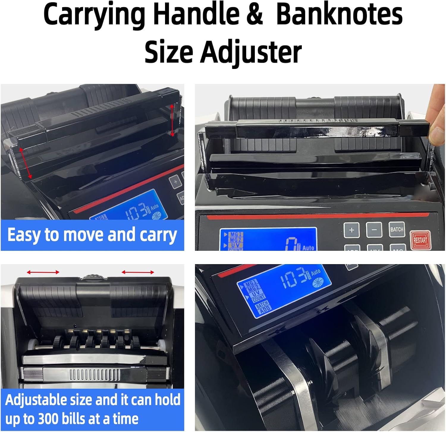Bill Counter 5800D Multi Currency Counter Uv/mg, view 4