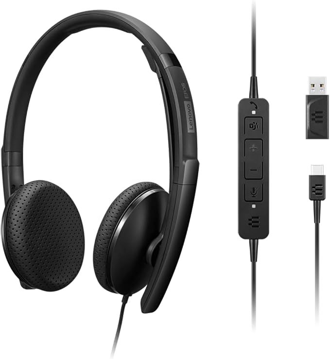 Lenovo Wired Voip Headset (teams), view 2